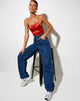 Bild von Ozka Crop Top in Satin Rust