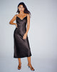 Image of Palasha Kleid aus Satin Schwarz