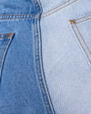 Hell gewaschener und gebleichter Denim