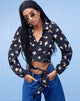 Image of Briza Crop Top in Rosengarten Schwarz