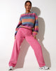 Bild der Parallel-Hose aus Cord Bubblegum Pink