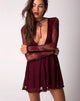 Image of Penley Skaterkleid aus Femme-Spitze Maroon