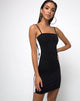 Image of Peyas Bodycon Kleid in Schwarz mit weißen Streifen