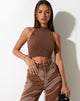Bild von MOTEL X IRIS Pikat Crop Top in Knit Braun
