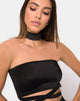 Bild von Dorian Criss Cross Tube Top in Schwarz