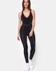 Bild von Pion Plunge Catsuit in Schwarz mit Paspelierung