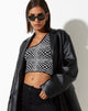 Image of Pipon Crop Top in Monochrom-Optik Square Schwarz und Weiß