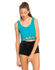 Bild von Motel Zopf Detail Crop Top In Cyan
