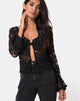 Image of Porque Top aus Spitze Schwarz