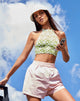 Bild von Jica Crop Top in Patchwork Daisy Grün