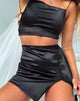 Bild von Shena Minirock aus Satin Schwarz