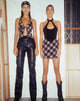 Image of Zolo Hose aus PU Patchwork Schwarz