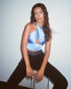 Image of Bailta Crop Top aus Satin Azurblau