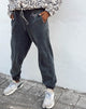 Image of Basta Jogger in Acid Washed Schwarz mit Engelsstickerei