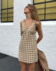 Bild von MOTEL X JACQUIE Eluned Day Dress in Gelb und Braun Check