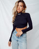 Image of Quelia Crop Top in Schwarz mit Saint Embro