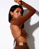 Bild von Quelia Crop Top in Rippe Kakao