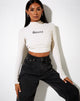 Bild von Quelia Crop Top in Rippe Winter Weiß Amore Embro