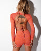 Bild von Quelia Crop Top in Trippy Waves Mandarine und Rosa