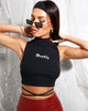 Bild von Quera Crop Top in Rib Schwarz Deadly Embro