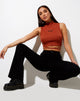 Bild von Quera Crop Top in Rippe Picante mit Engelsstickerei
