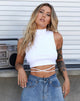 Bild von Quera Crop Top in Rippe Weiß