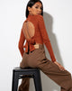 Image of Quky Crop Top in Mini Croc Braun