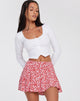 Abbildung des Rara Mini Rocks in Ditsy Butterfly Pfirsich und Rot