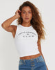 IMAGE OF Rave Crop Top in Weiß Texas Cowboy Club