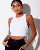 Bild von Raze Crop Top in Rippe Weiß