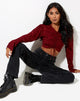 Bild von Rean Crop Top in Satin Rose Mulberry