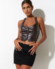 Rena Korsett Top in PU Ombre Braun