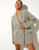 Image of Meva Blazerkleid in Grün Beige
