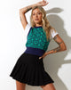 Bild von Jaya Sweater Vest in Swirl Grün und Blau