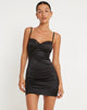 Image of Lesty Kleid in Schwarz mit schwarzer Spitze