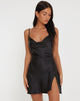 Bild von Parvani Slip Dress in Satin Schwarz