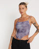 Bild von Shindu Printed Mesh Top in Smokey Gradients Purple