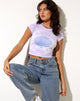 Bild von Tinlo Crop Top in Flieder Weiß Tie Dye Kreis