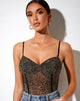 Bild von Yecal Mieder in Rar Leopard Flock Mesh