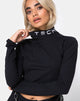 Bild von Rhala Crop Top in Tokyo Techno Schwarz Embro