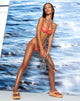 Bild von Farisa Bikiniunterteil in 70s Ripple Tangerine