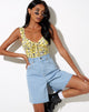 Bild von Ridis Vest Crop Top in Sunflower Pop Gelb