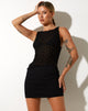 Bild von Rimbi Vest Top in Stripe Mesh Black