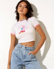 Bild von Ringer Tee in Winter White Peony Bind Its Not Me Its You