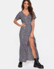 Image of Riva Kleid in Ditsy Rose Schwarz