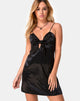 Image of Ronina Kleid aus schwerem Satin Schwarz