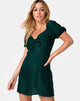 Image of Ropelle Kleid aus Satin Gepard Waldgrün