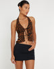 Abbildung von Roula Halter Top in Animal Drip Brown