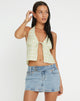 Bild von Roula Halter Top in Sage Check