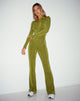 IMAGE OF Salish Jumpsuit aus Krepp-Limette